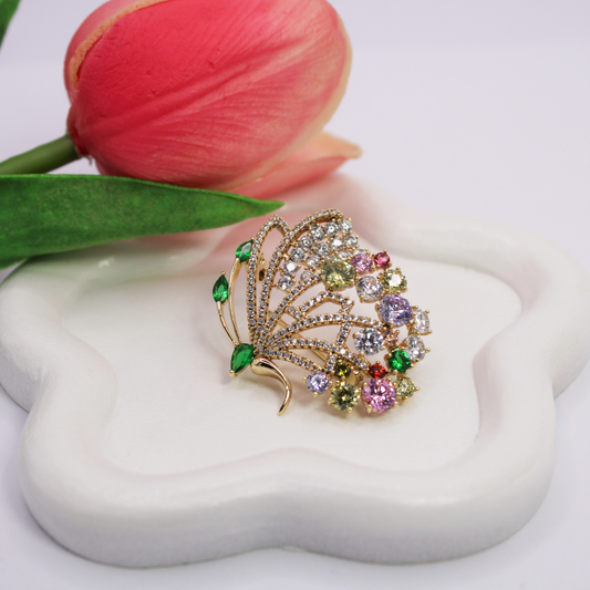 Colorful Butterfly Brooch
